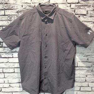 Mens XL Under Armour short sleeve button down